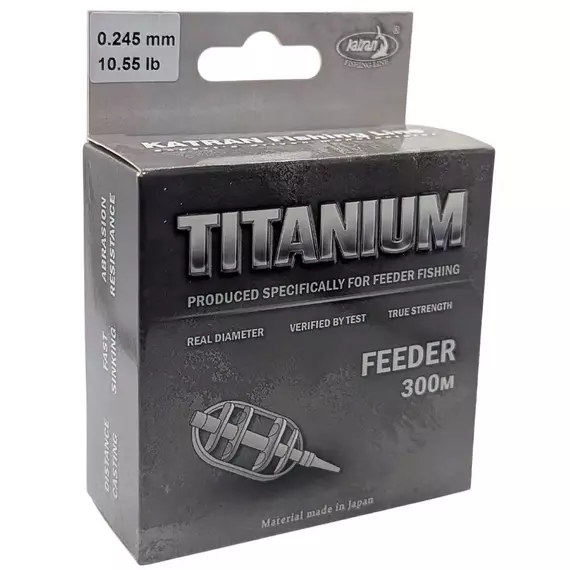 Волосінь Katran Titanium Feeder 300m (metalic) 0.215mm 8.35lb/3.63kg, фото , изображение 2